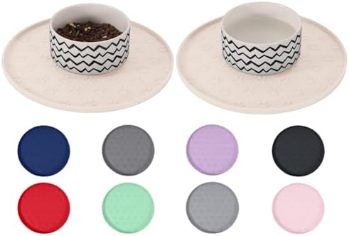 Comtim silicone pet food mat 2 pack flat layout