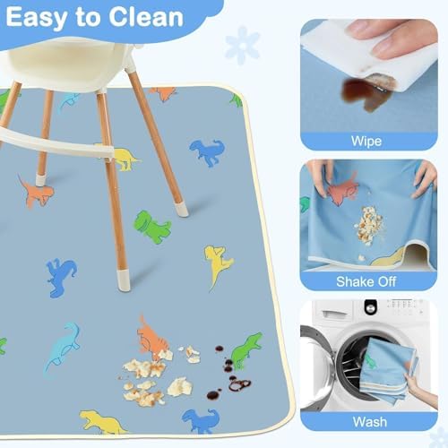 BeBeJoJo reusable highchair floor food catcher folded neatly showing its portable and lightweight travel size