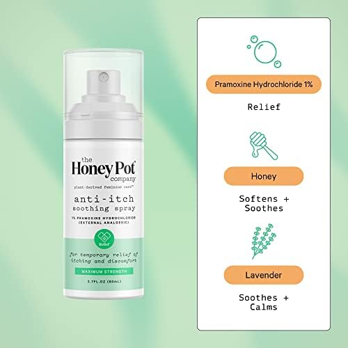 The Honey Pot medicated feminine spray with 1% Pramoxine Hydrochloride