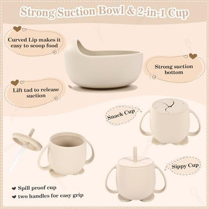 Bxll silicone baby sippy cup and snack container