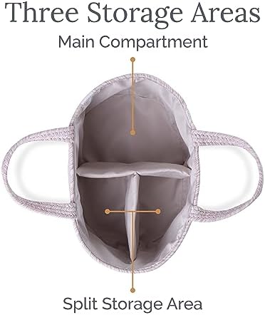 Natemia baby diaper caddy organizer top view showing internal dividers