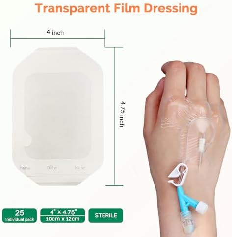 Clear waterproof adhesive patch for post surgical shower protection