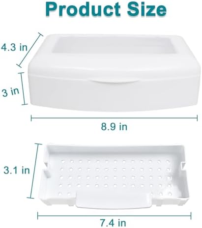 Topcomww nail tool soaking container with lid closed