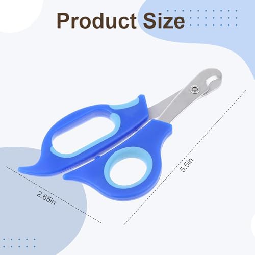 Close up of precise angled edge blades on small animal nail clippers.