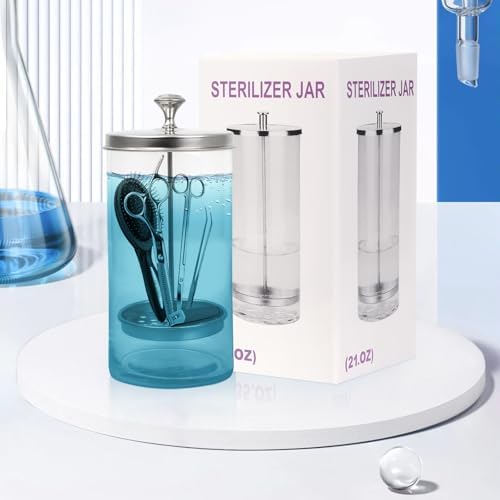 GoLashFun Barber Jar 21 Fluid Ounce glass sterilizer front view