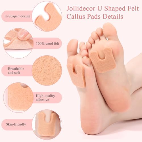 Brown Jollidecor foot pads designed to prevent shoe rubbing and friction.