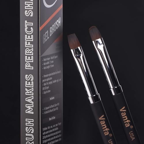 Vanfa nail extension brush set ergonomic handle design