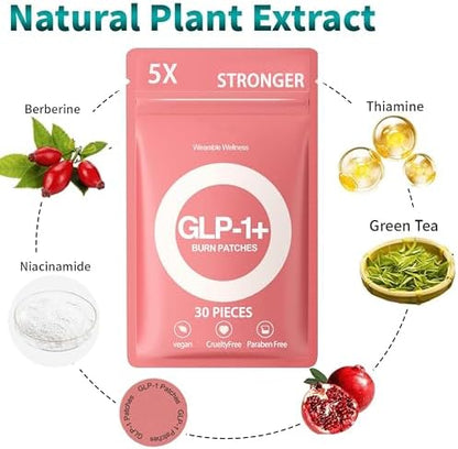 Clear transdermal weight management patch applied discretely on a person's upper arm