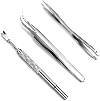 Three piece tick removal kit for dogs and cats