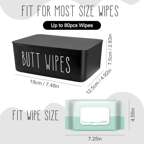 Equnroy flushable wipe holder with flip-top lid open