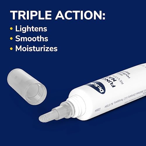 Authentic USA imported Dr. Scholl's fungal nail serum packaging details and instructions.