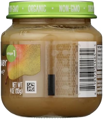 Side profile of Happy Baby Stage 1 Clearly Crafted jar