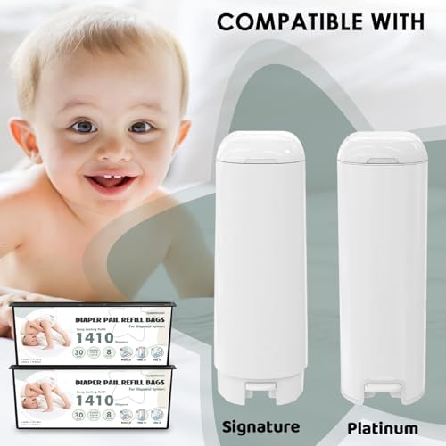 Luberdush diaper pail refills stacked box angle view