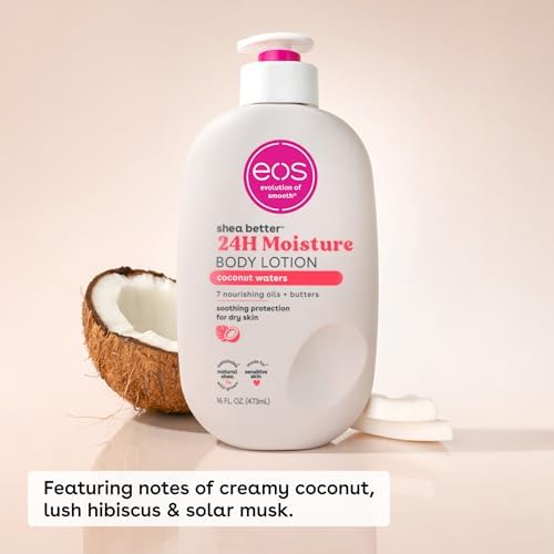 Eos 24 hour moisture body lotion pump bottle display