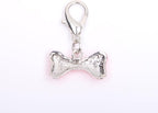 XKSRWE luxury bone motif puppy necklace accessory encrusted with rhinestones