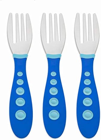 Close up of NUK Kiddy Cutlery showing the Rest Easy support base