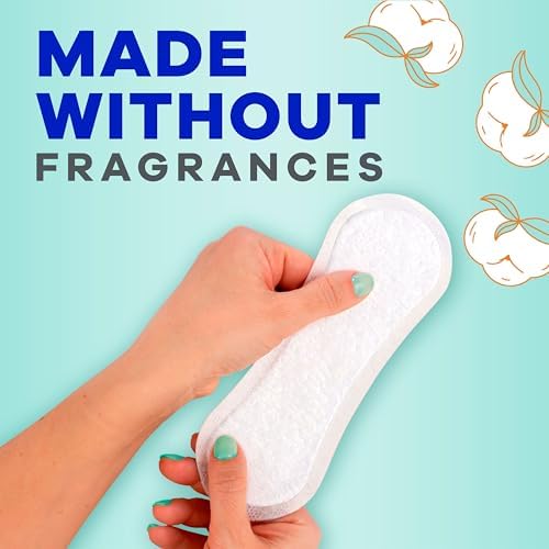 Premium cotton top layer detail on Always regular absorbency panty liners