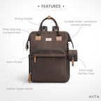 AIITA travel baby bag showing built-in changing station layout
