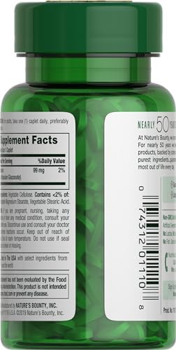 Side view of Nature's Bounty Potassium bottle for wellness support