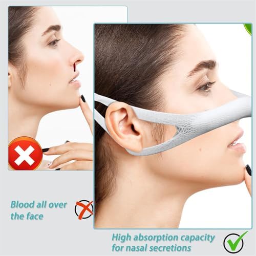 Close up of soft nylon mesh material of Yeasing nasal bandage