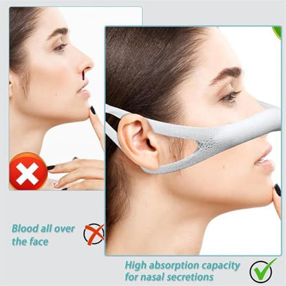 Close up of soft nylon mesh material of Yeasing nasal bandage