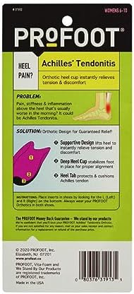 Side profile of PROFOOT women's heel inserts showing the raised elevation design.