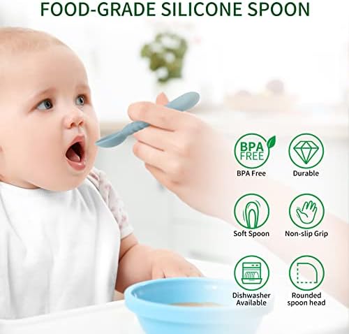 Close up of the flexible food grade silicone head on the ME.FAN infant spoon
