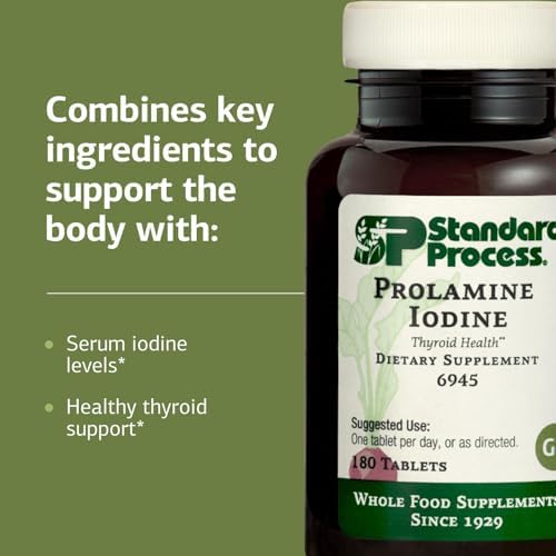 Authentic Standard Process Prolamine Iodine endocrine support formula bottle.
