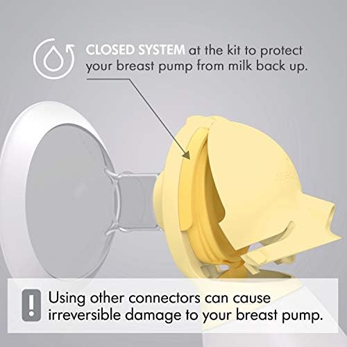 Medela breast pump connector housing disassembled showing easy to clean components