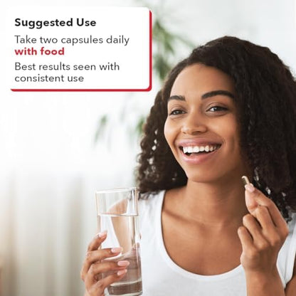 LifeSeasons energy and stamina support capsules bottle showing gluten-free and vegetarian certifications.