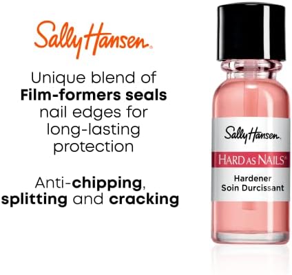 Sally Hansen Hard As Nails natural tint applied on natural nails