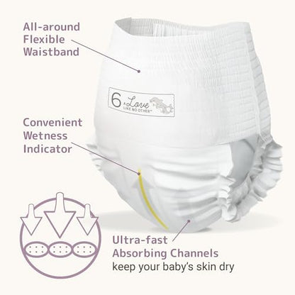 Chlorine-free chemical-free disposable training pants for sensitive toddler skin