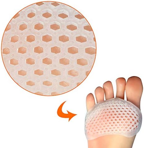 Honeycomb breathable silicone foot pads for metatarsalgia relief