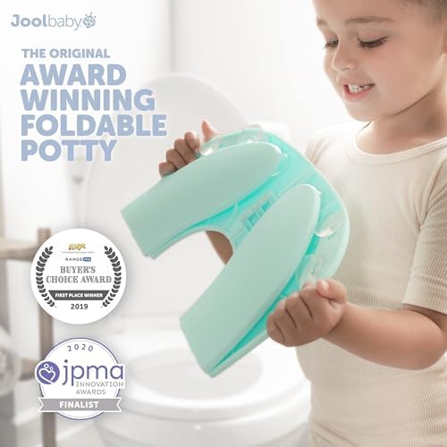 Toddler travel potty training seat by Jool Baby fitting an oval commode