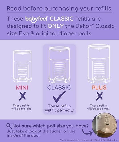 Babyfeel diaper pail refill cartridge detail
