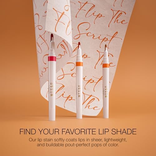 stila Calligraphy Lip Stain Long-Lasting Tint, Moisturizing, Transfer-Proof, Lightweight, Sheer Buildable Color, Fades to a Natural Wash of Colors - Image 7