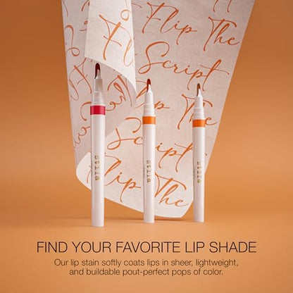 stila Calligraphy Lip Stain Long-Lasting Tint, Moisturizing, Transfer-Proof, Lightweight, Sheer Buildable Color, Fades to a Natural Wash of Colors - Image 7