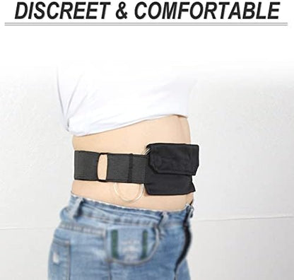 Hola Health G-tube holder band showcasing stretchable cotton spandex fabric texture
