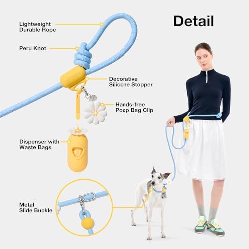 VETRESKA no pull dog leash waist worn mode close up