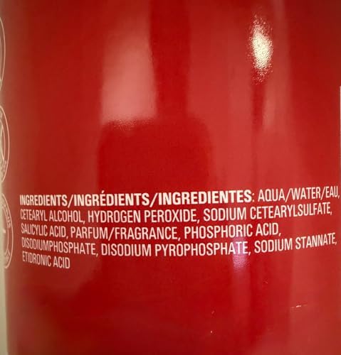 Close up label detail of Wella Color Touch 13 Volume 4 percent cream developer