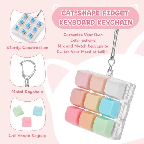Netholid 9-button sensory clicker toy held in an adult hand demonstrating portable scale.