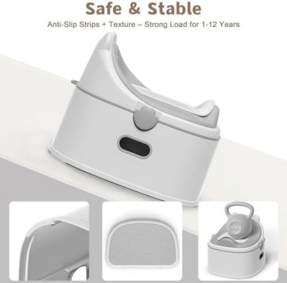 Side profile of Himold bear-themed potty trainer