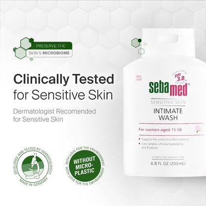 Sebamed dermatologically tested intimate cleanser for sensitive areas