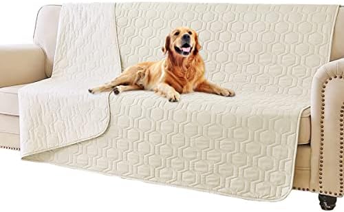 Tcksstex pet blanket sofa mat protecting a living room couch from pet hair.
