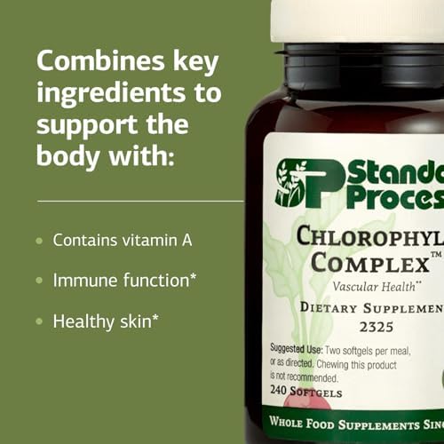 Standard Process Chlorophyll Complex ingredient list panel