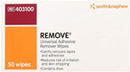 USA imported Smith and Nephew 403100 adhesive remover wipes for painless medical tape removal.