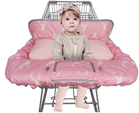 ICOPUCA high chair cover for baby girl showing the supportive pillow