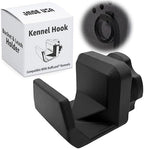 Jmoe USA kennel hook attached to a dog crate vent hole holding a leash