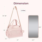 Telena crossbody diaper bag with matching portable changing pad and pacifier case