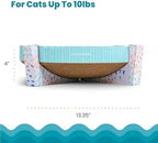 Catstages scratch and snuggle pet product packaging and included catnip.